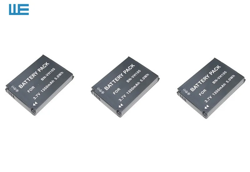 

3pcs/Lot BN-VH105 BNVH105 VH105 Batteries for JVC GC-XA1 and GC-XA2 ADIXXION Action Camcorders / Cameras.