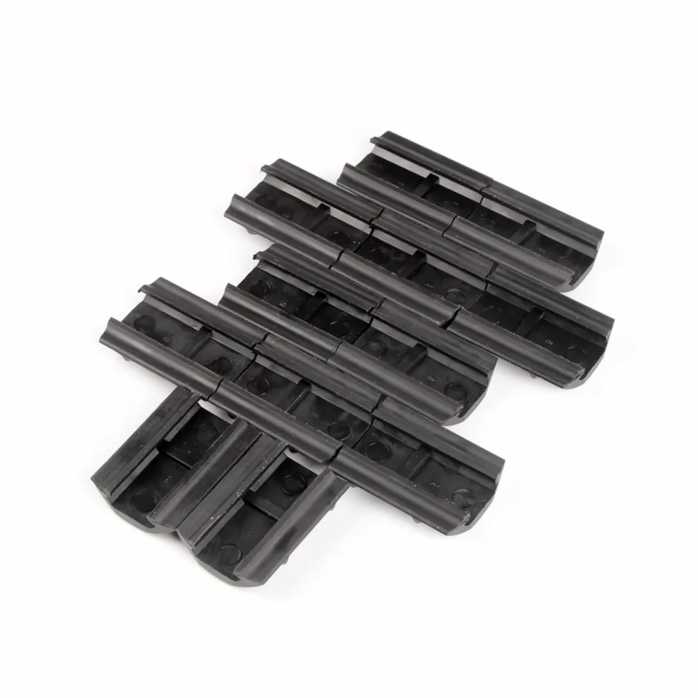 12 قطعة العالمي ويفر/Picatinny الأسود المطاط لوحات الحرس Handguard رباعية السكك الحديدية يغطي حامي الصيد اكسسوارات 37-0013