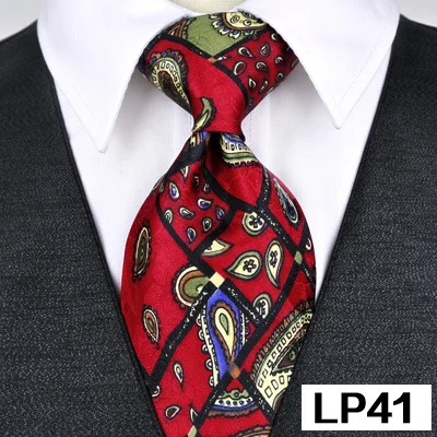 Ручная печать, мужские галстуки, галстук, узор Пейсли, геометрический, шелк, с принтом, классический,, уникальный костюм, подарок для мужчин - Цвет: LP41