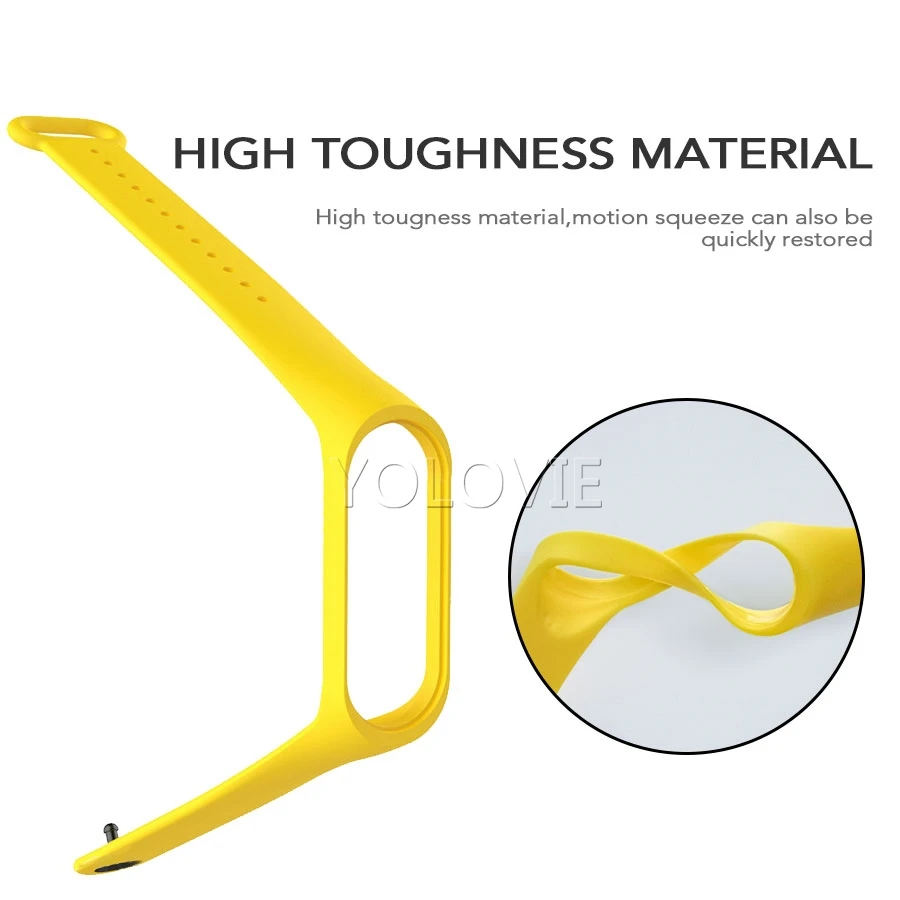 13 шт./лот Красочные Силиконовый браслет на запястье, для спортивной камеры Xiao mi 4/3 ТПУ ремешки для часов для mi band 3/4, умные часы браслет ремень