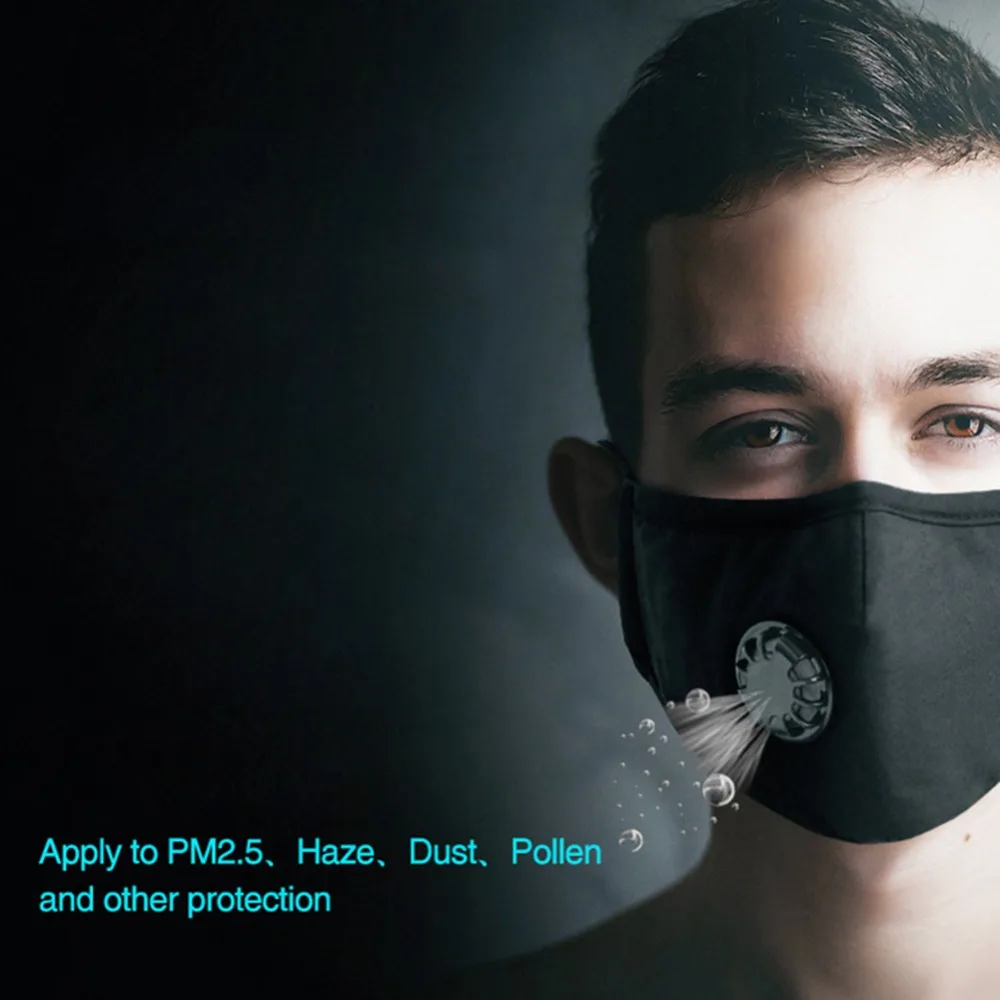 Современная маска для лица, многоразовая, для велоспорта, против пыли, моющаяся, противотуманная маска, фильтр с активированным углем, эргономичная маска для рта в путешествии#287789