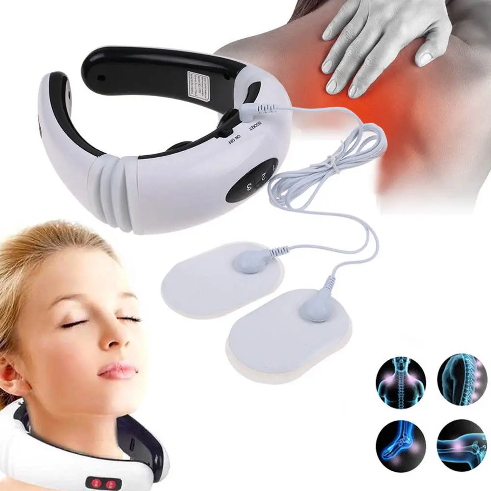 

Electric Pulse Neck Massager Cervical Vertebra Impulse Massage Physiotherapeutic Acupuncture Magnetic Therapy Pain Relief Tool