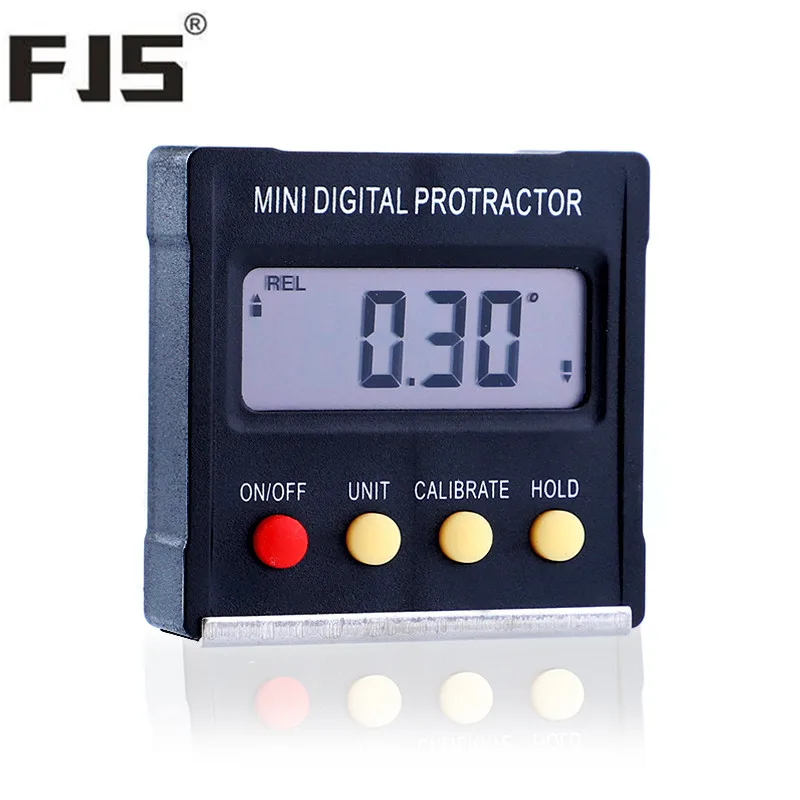  Mini Digital Inclinometer 4x90 Degree Protractor Electronic Angle Finder Level Box Goniometer Magne