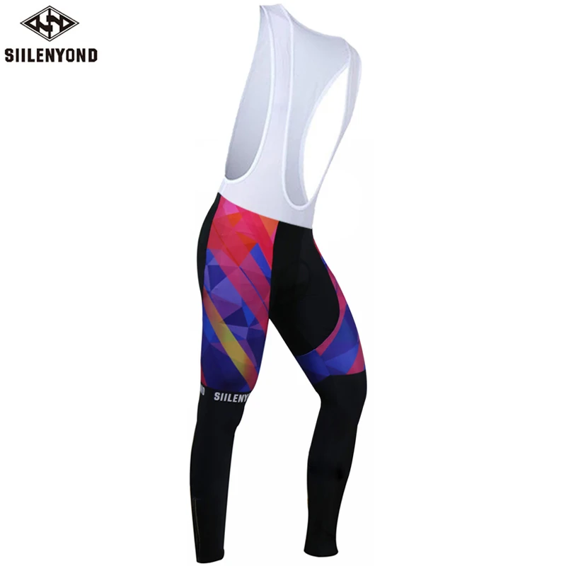 Зимние велосипедные штаны противоударные термофлисовые велосипедные штаны сохраняющие тепло велосипедные колготки для мужчин - Цвет: Bib Cycling Pant
