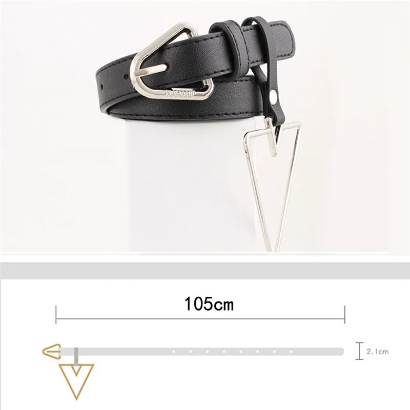 Fashion Women Vintage Geometry Accessorie Pendant Thin Leisure Leather Belt for Women Fashion Accessory 40FE0715