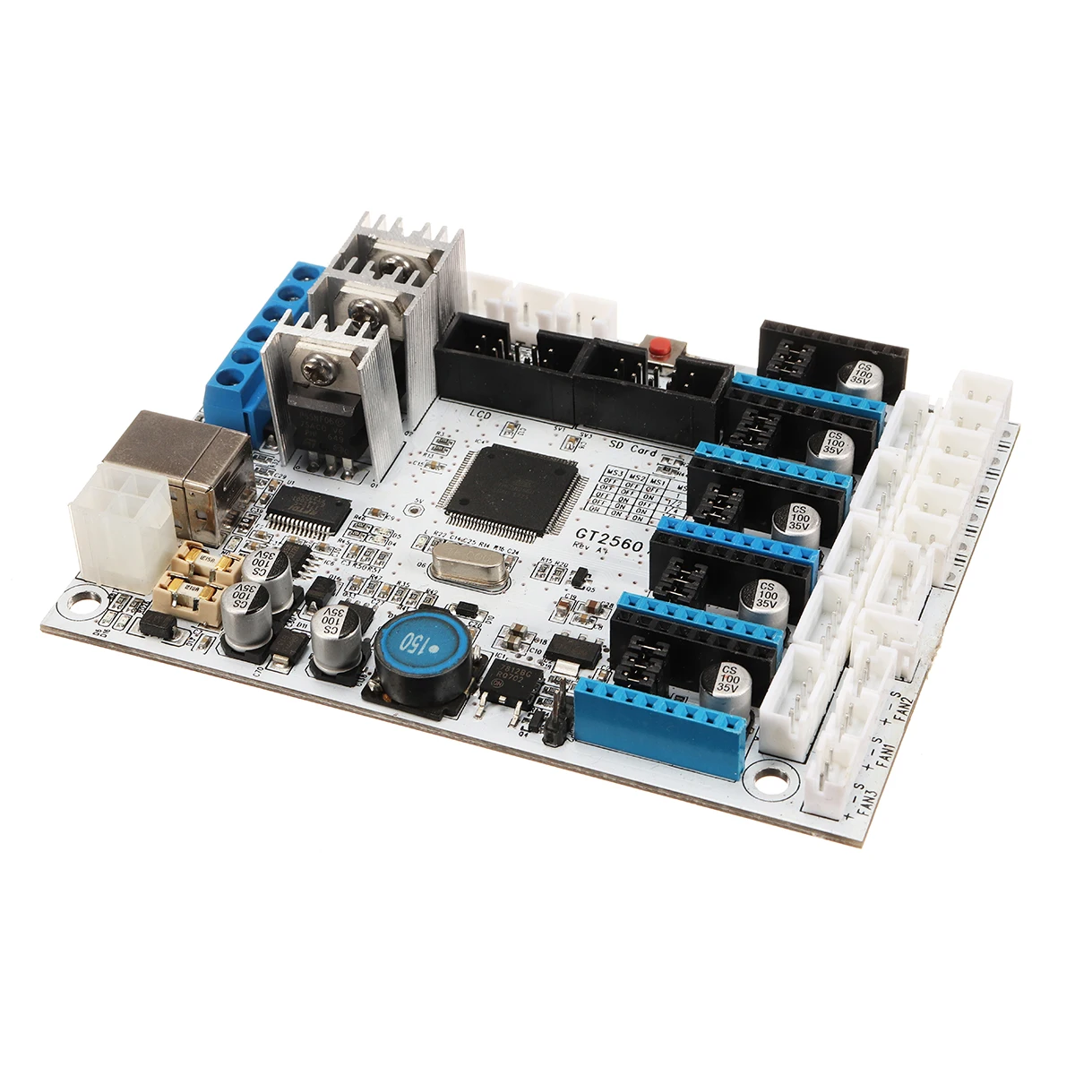 

1Pcs GT2560 Control Board 3D Printer Controller Board for ATMEGA 2560 I3 Delta 16MHZ 3D Printer Board