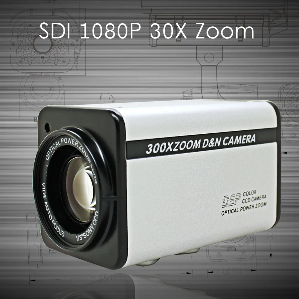 Hd sdi camera zoom, 300x auto varifocal all in one zoom camera, built