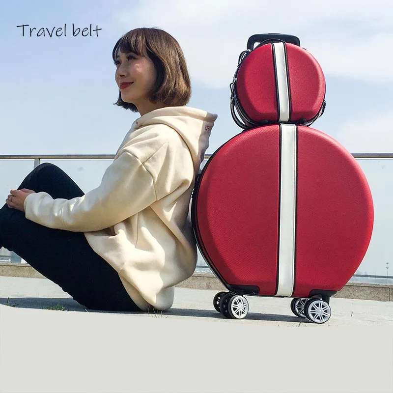Ремень для путешествий, уникальная мода, 18 дюймов, размер, высокое качество, Овальный багаж и сумка, Спиннер, брендовый чемодан