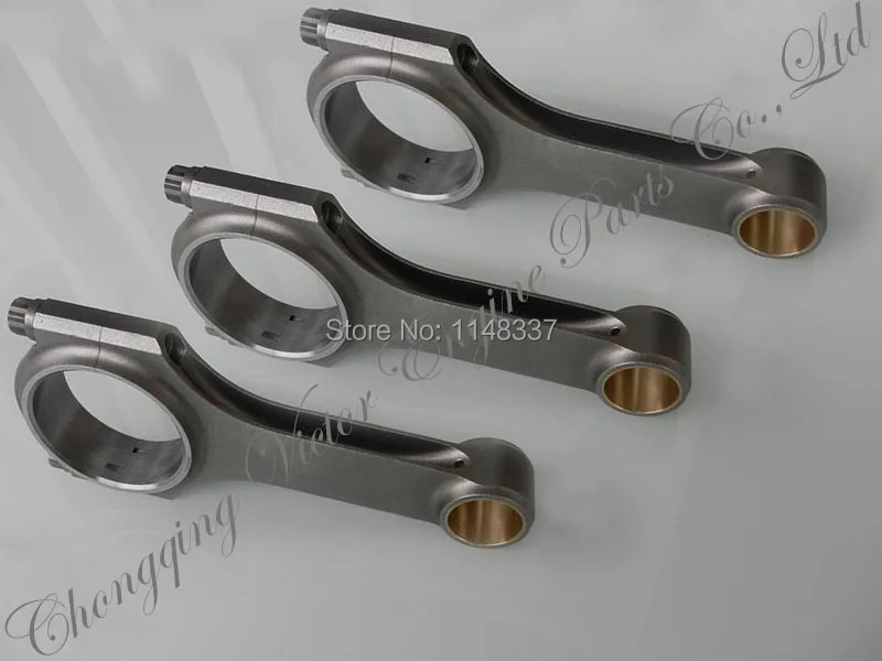 

H-beam forged 4340 connecting rod with bolts for Subaru EZ30 H6 conrods