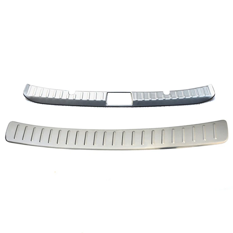 

2012 2013 2014 2015 For XV Rear Trunk Internal&outer Guard Sill Bumper Protector Molding Steel 2pcs
