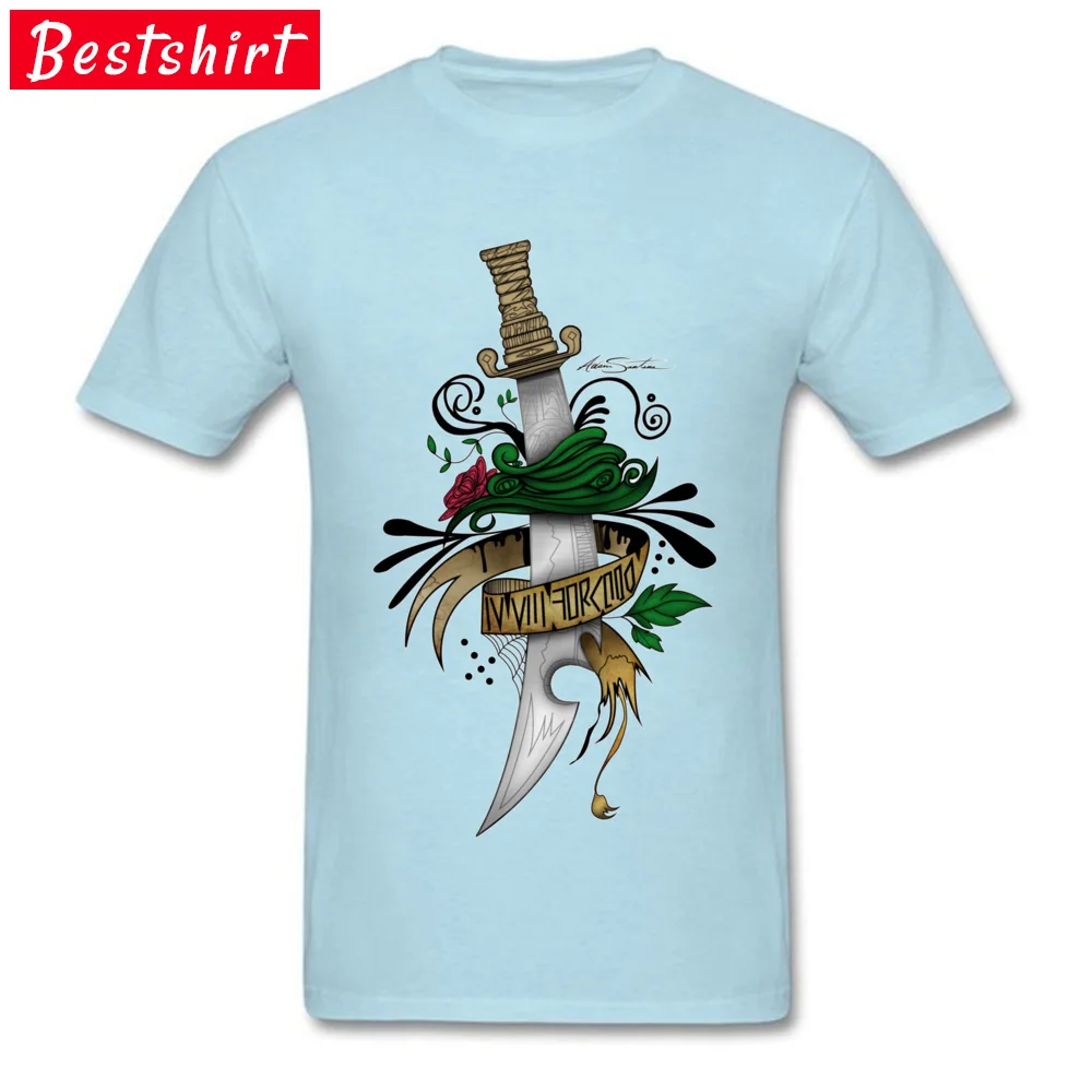 Normal Symbolic Sword Tees for Men Classic ostern Day Round Collar Cotton Short Sleeve Top T-shirts Summer Clothing Shirt Symbolic Sword light