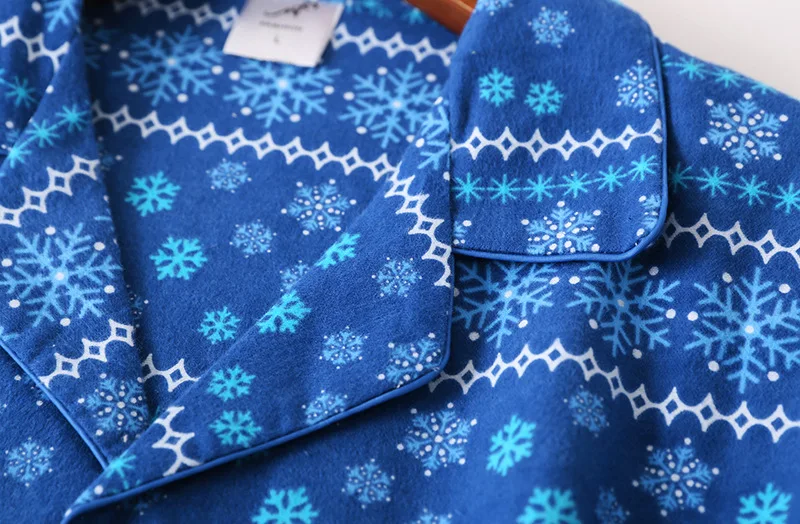 Man Autumn Winter Long-sleeved Trousers Pajama Set Striped Cotton Turn-down Collar Men's Pajamas Sleeping Wear Men Sleepwear