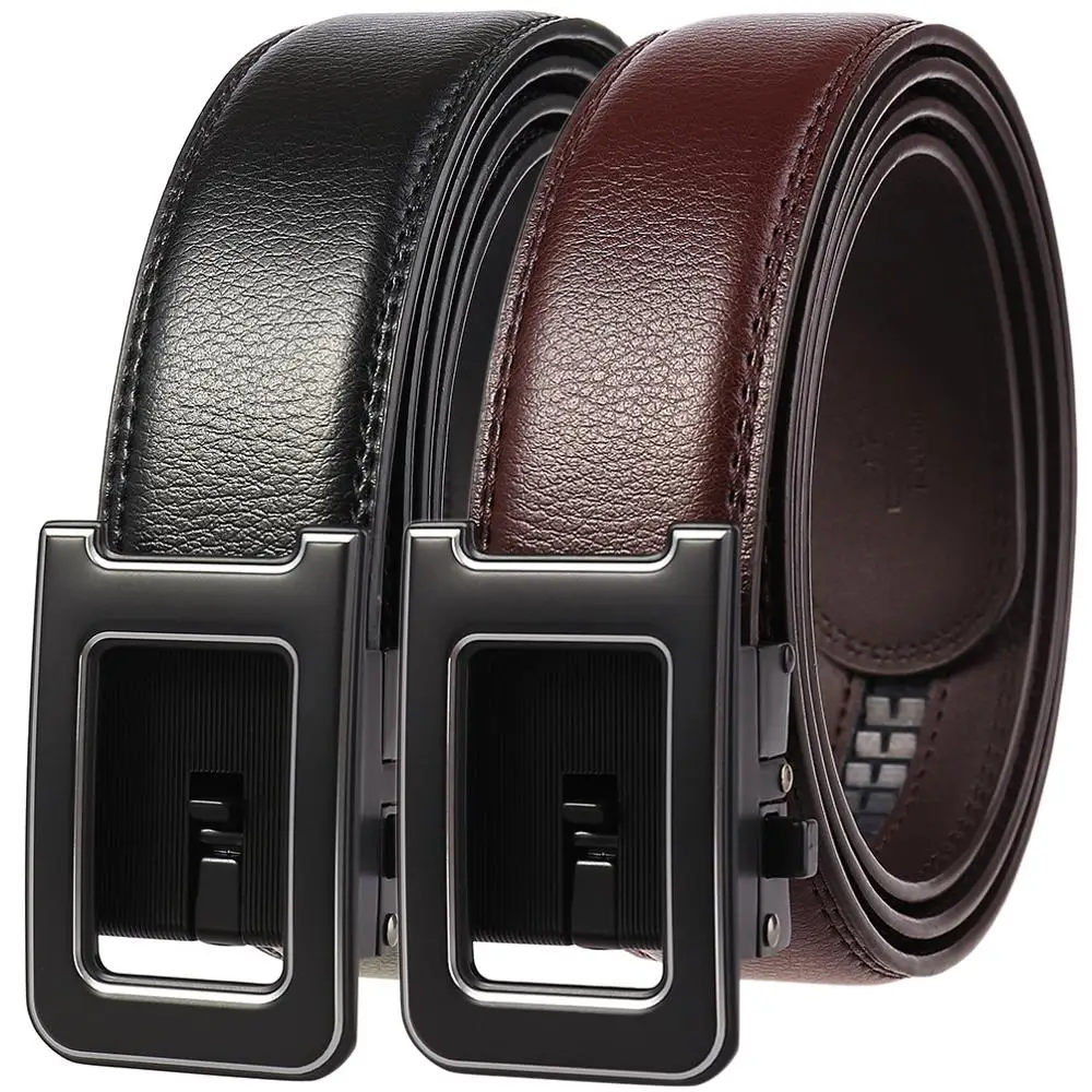 

Cow Leather Belt Men 2019 Automatic Buckle Mens Belt For Jeans Vintage Style Mens Belts Luxury Ceinture Homme
