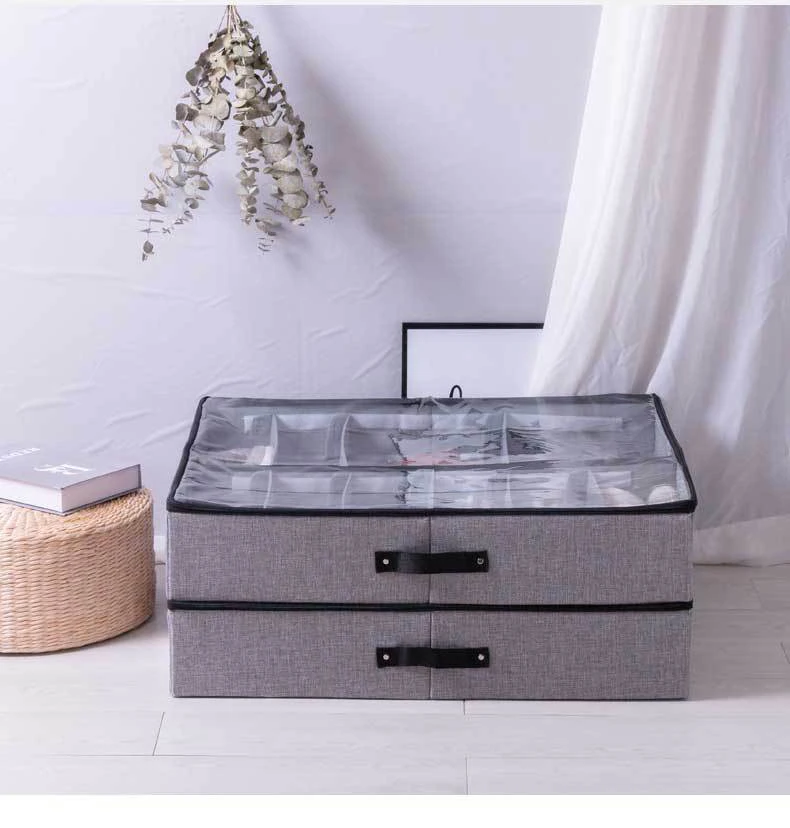 Luluhut, прозрачная коробка для обуви, органайзер для хранения обуви, складная коробка для обуви, домашняя коробка для хранения обуви, коробки для хранения под кроватью
