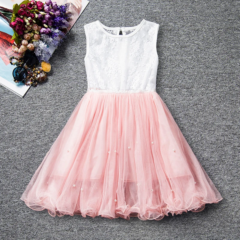 Кружевное платье для маленьких девочек; коллекция года; модная летняя одежда принцессы с цветочным узором для маленьких девочек; Детский костюм для маленьких девочек; детская одежда для свадьбы