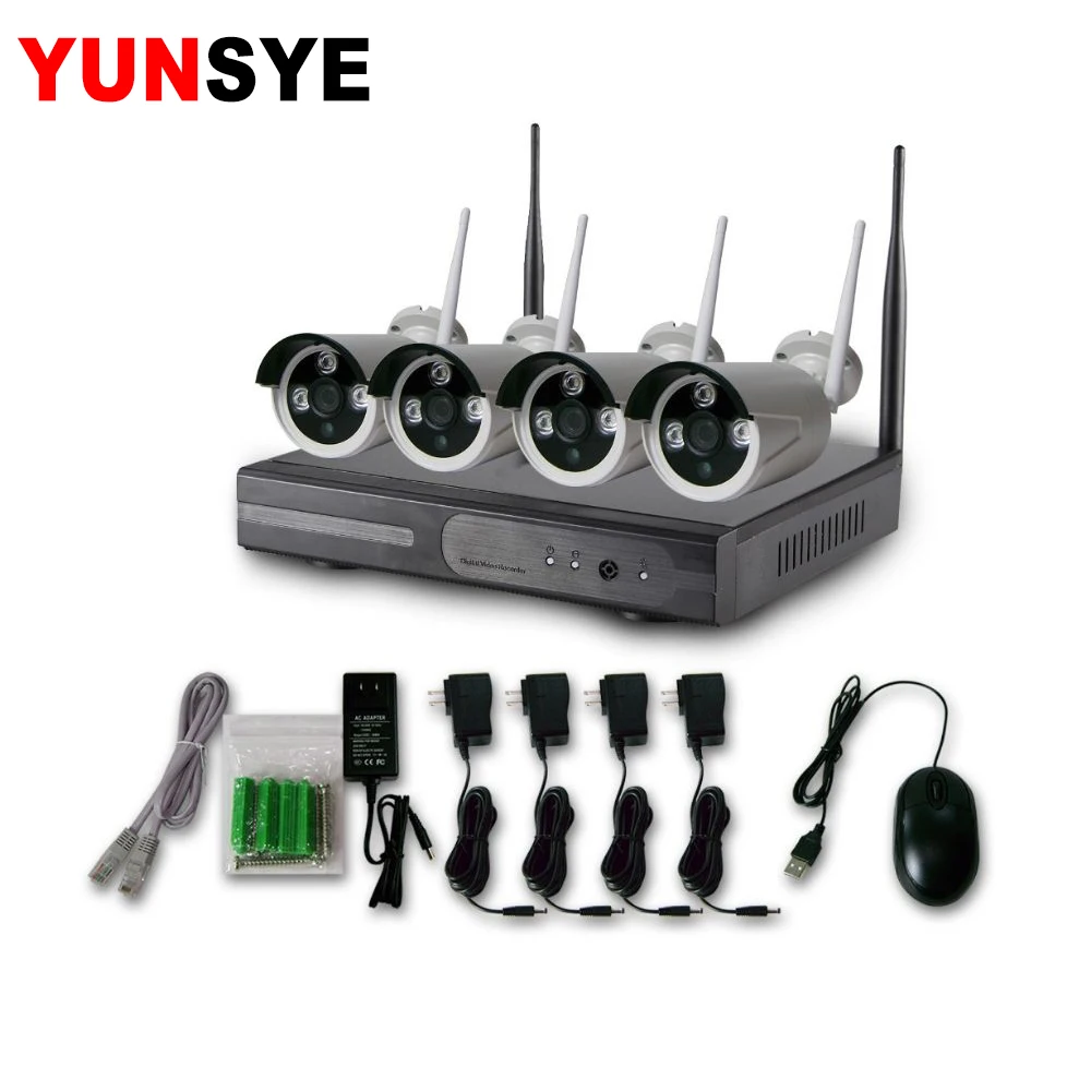 

4CH wifi kit Wireless CCTV System 1080P 2TB HDD 2MP NVR IP IR-CUT outdoor CCTV Camera IP Security System Video Surveillance Kit