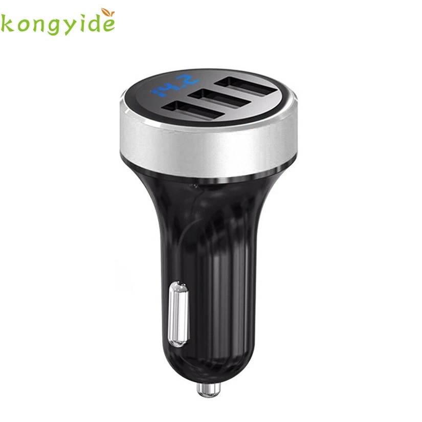 Автомобильное зарядное устройство KONGYIDE цифровой дисплей 3.1A двойной порт USB