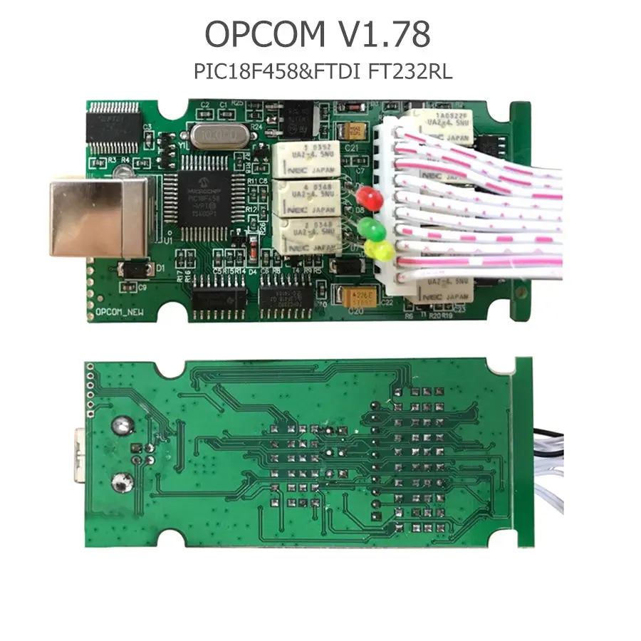 OPCOM V1.99 V1.95 V1.78 V1.79 V1.65 Профессиональный для Opel OBD2 CAN BUS диагностический сканер PIC18F458