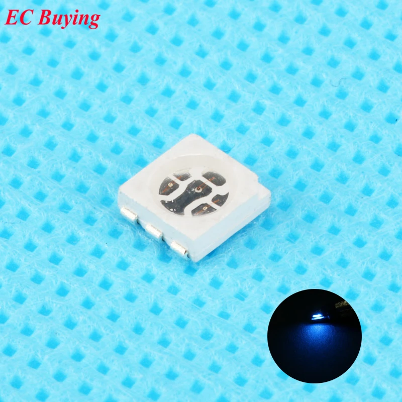 

100pcs Ultra Bright 5050 LED SMD Blue Chip Surface Mount 20mA Light-Emitting Diode LED SMT Bead Lamp Light DIY Practice