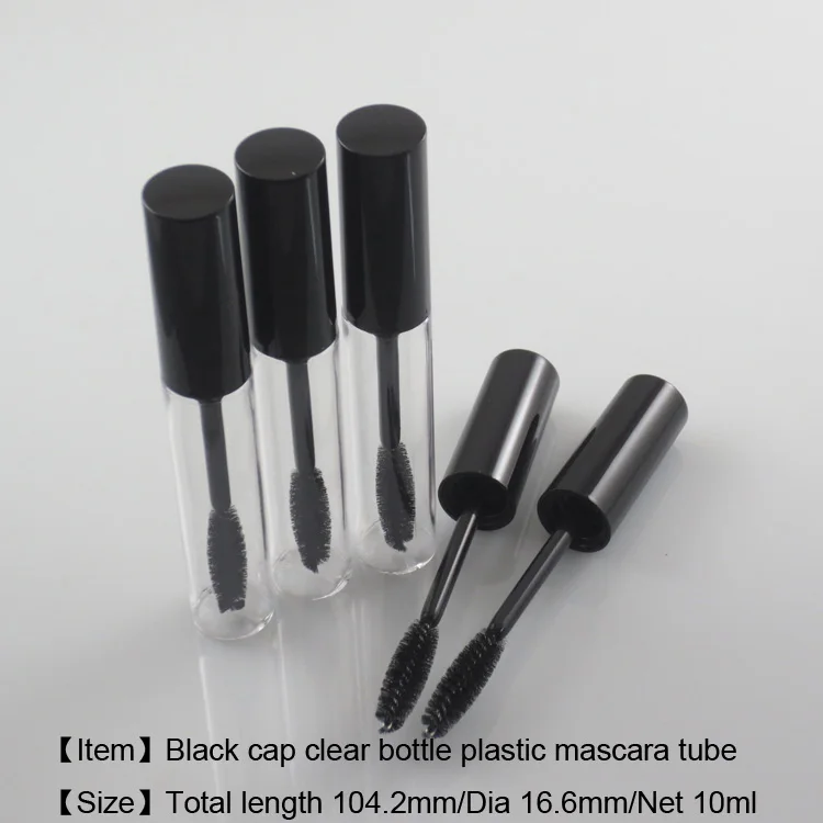 225pcs/lot,DHL Free Shipping, black cap bottle for 10ml mascara