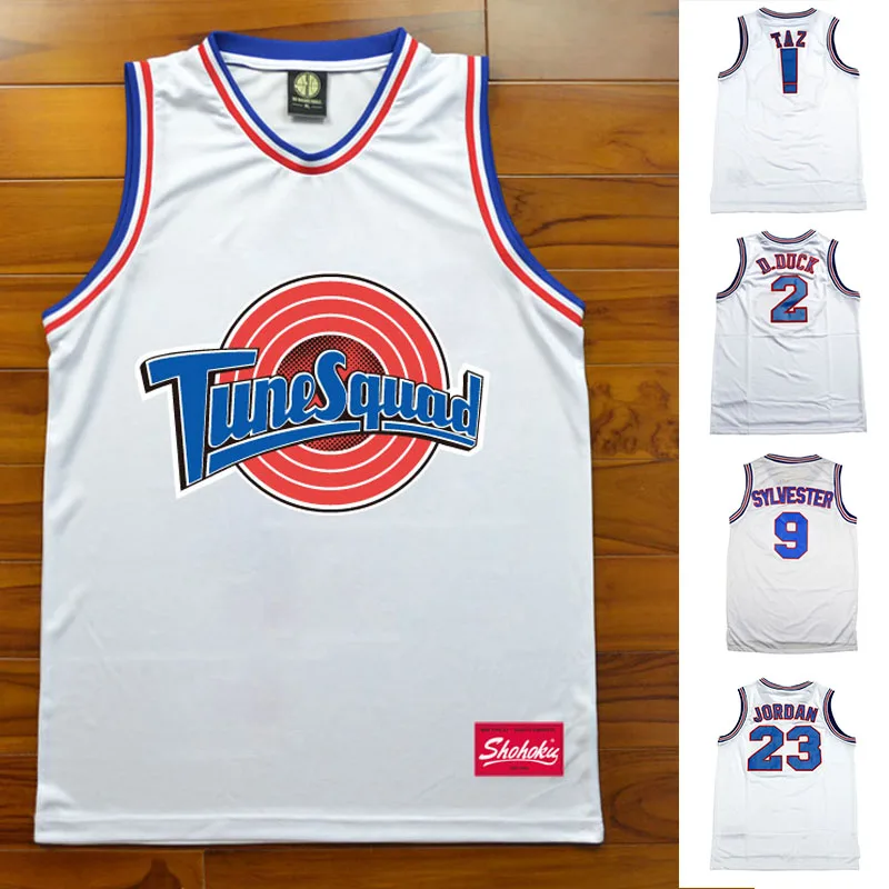 

#23 Space Jam Murray 22 Lola 10 Bugs 1 Le Pew 69 Tune Squad Basketball Jersey Stitched Space Jam Jerseys Movie Jersey Taz