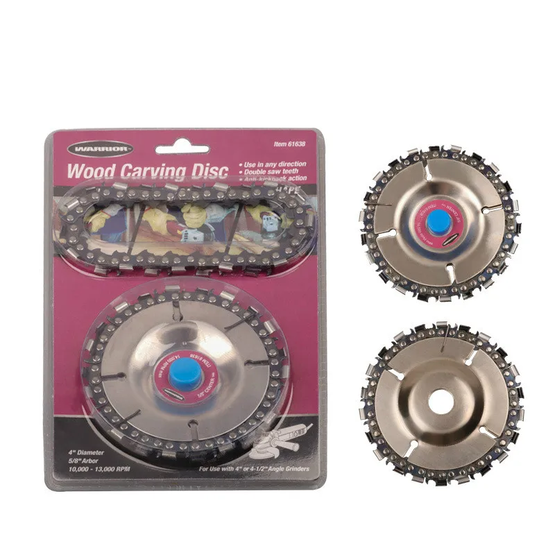

4 Inch 22T Grinder Disc and Chain Fine Cut Chain Set W/ Spare Chains for 100/115 Angle Grinder