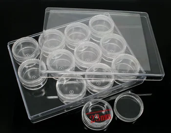 

Doreen Box hot- 1 Set (12PCs) Clear Beads Display Storage Box 30mmx17mm (B06223)