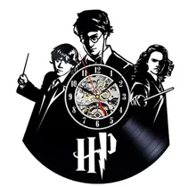 

Hermione Theme Art Harry CD Vinyl Record Creative & Antique Wall Potter Hanging Clock Black Home Decor