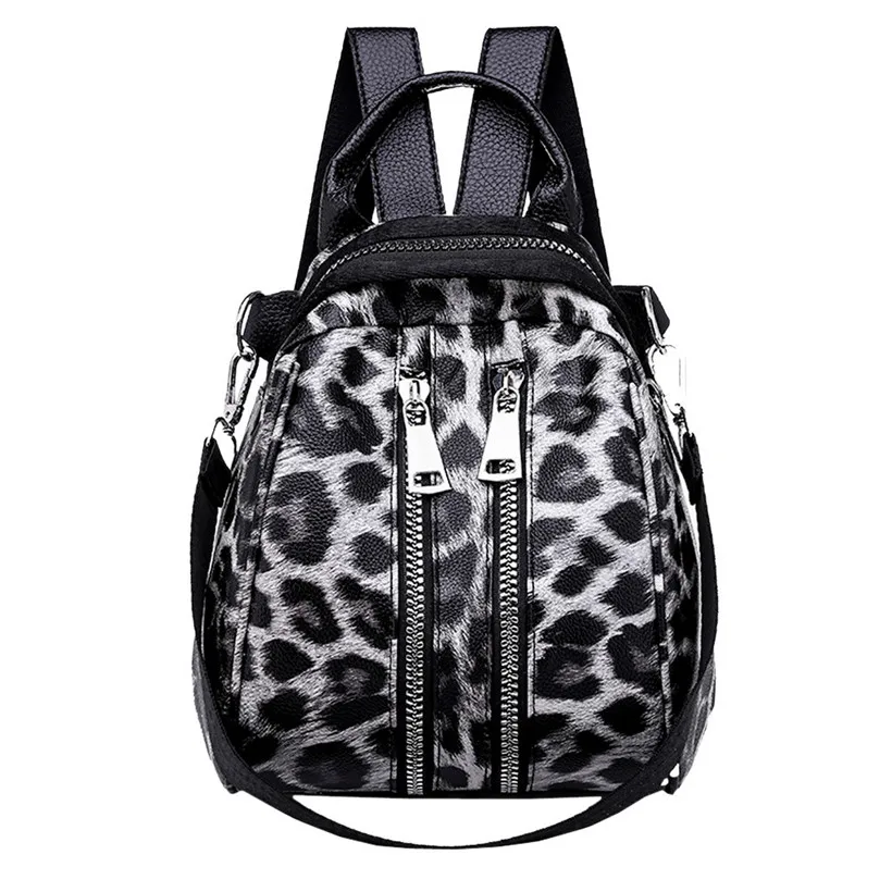 

Fashion Leopard Print Small Backpacks For Women 2018 Mini Backpack Kids Fashion Back Pack Travel PU Leather Bags Winter Bag