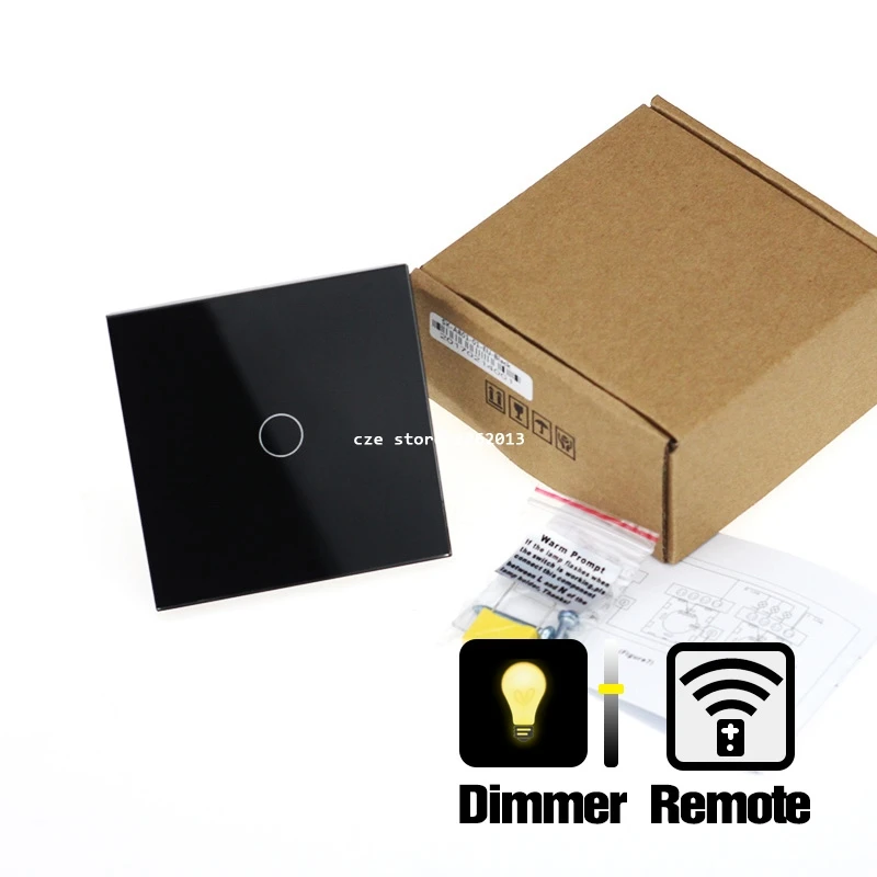 

Big Sale EU Standard 1 Gang 2 Gang 3 Gang 1way Remote Dimmer Switch Touch Switch Wall Light Controlller