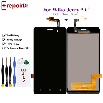 

For Wiko jerry LCD Display and Touch Screen Assembly 5.0 Inch complete LCD Screen for Wiko Jerry Screen Glass Panel+Tools
