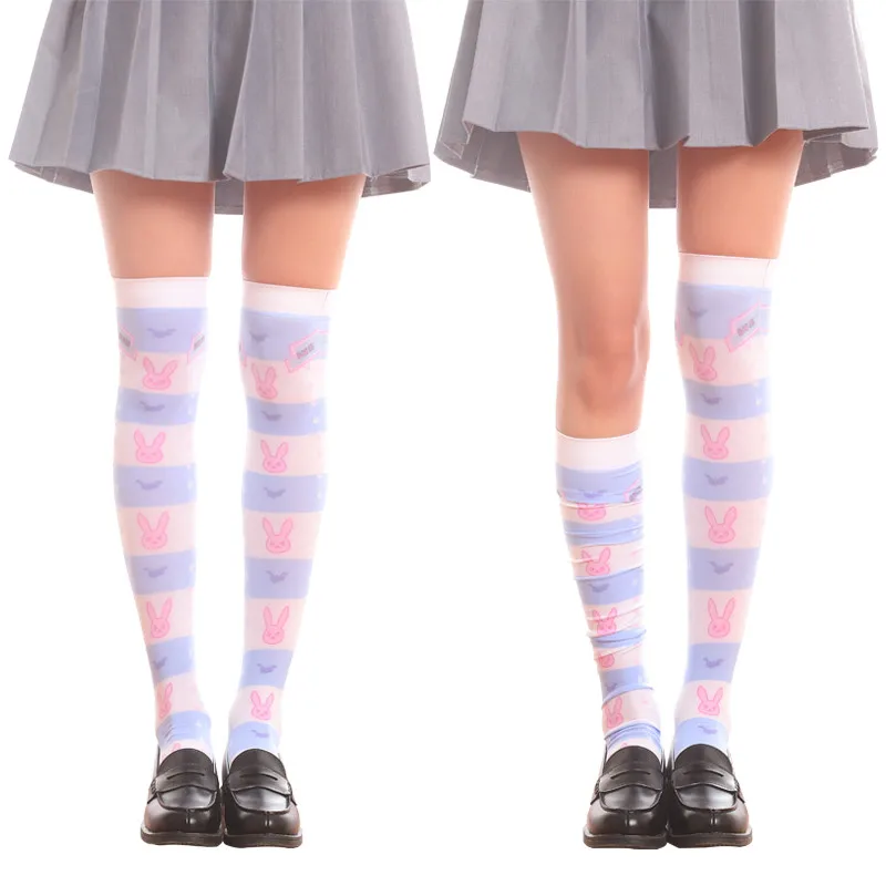 

1 Pair Summer Thin DVA Cosplay Stockings Kawaii Girl's Comfortable Game High Stocking Lovely Dva Over Knee Stockings WOMEN