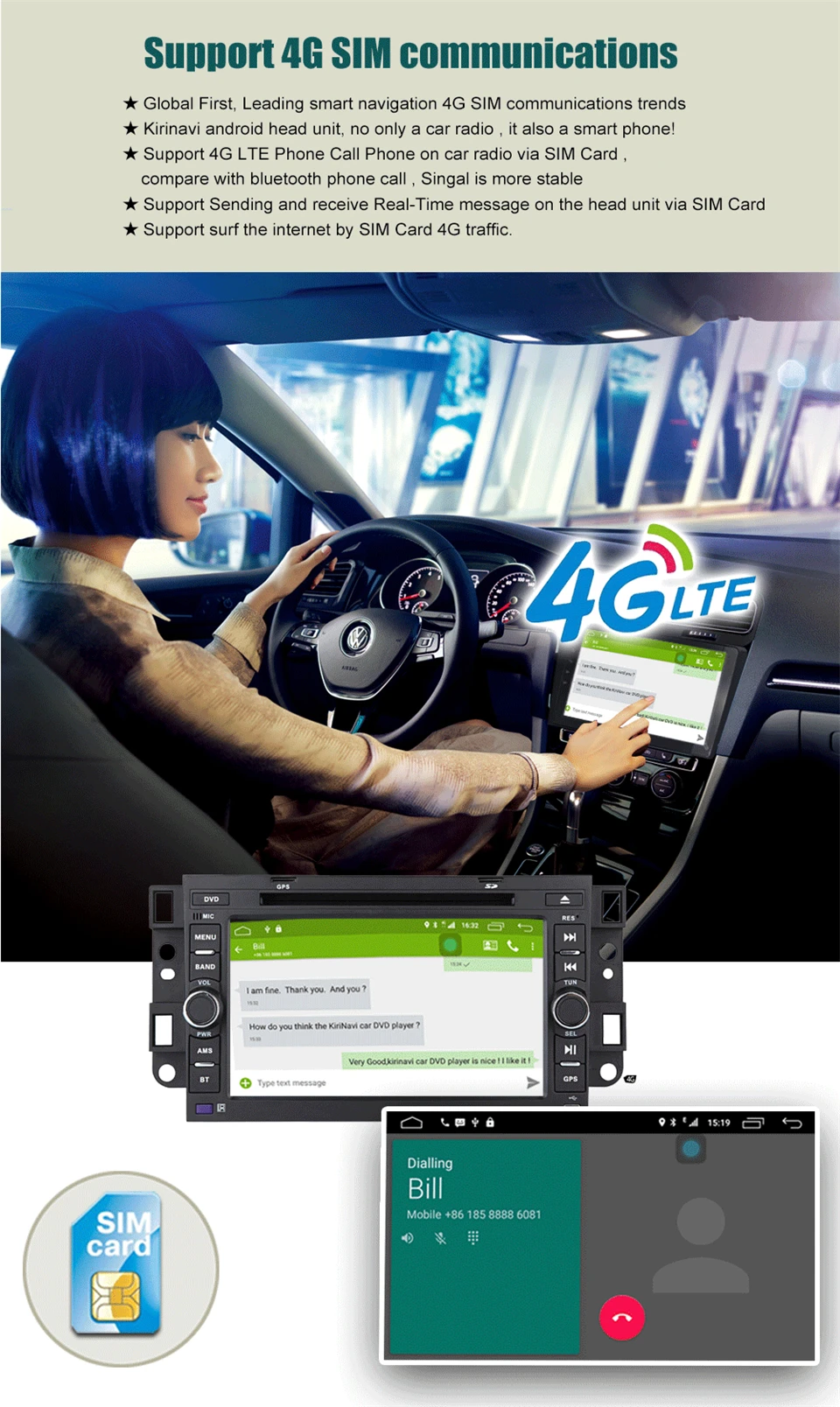 Perfect KiriNavi Octa core 4G LET android 7 car dvd player for Chevrolet Aveo Epica Lova Capativa gps navigation support 4K Video 4G 3