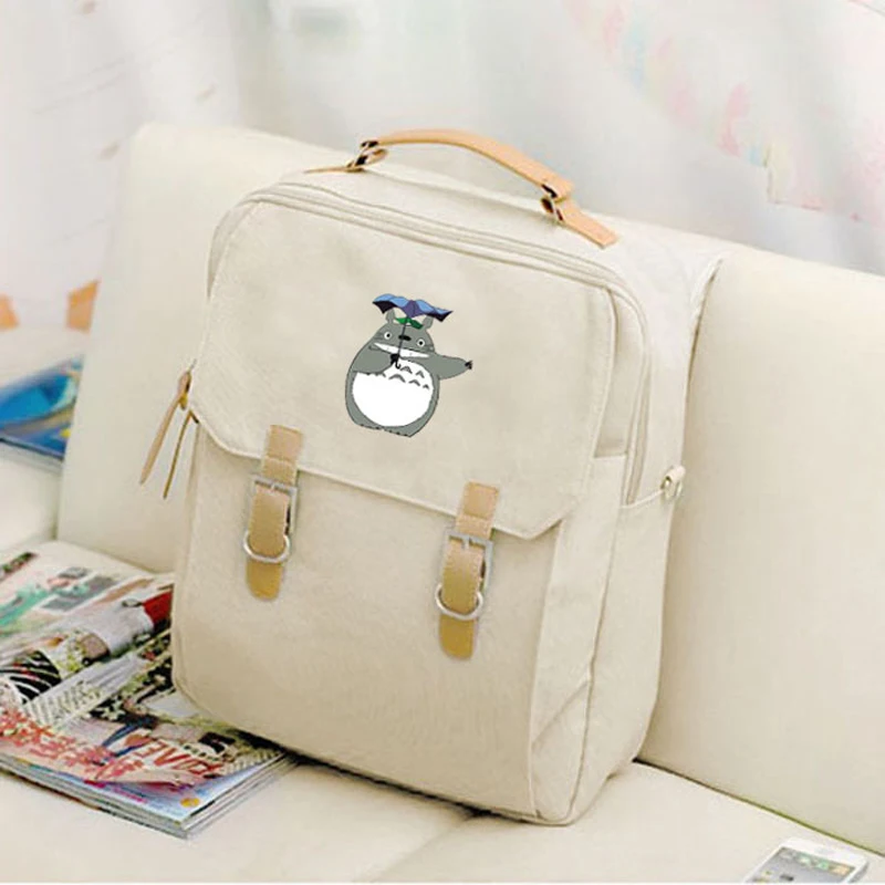 2017 New Canvas font b Laptop b font font b Backpack b font Anime Kawaii Totoro