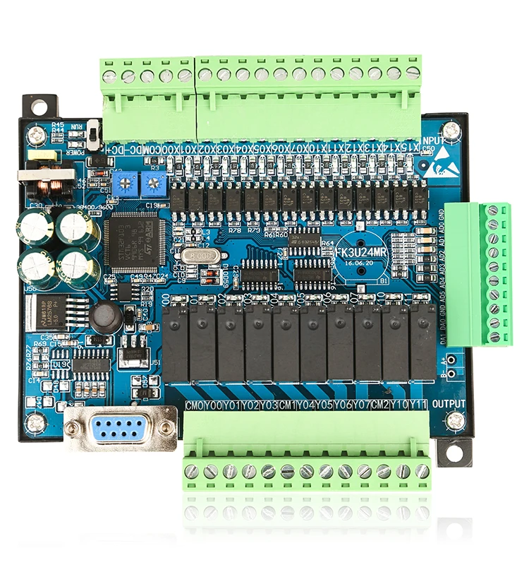 FX1N FX2N FX3U 24MR или 24MT 6AD 2DA PLC RS232 RS485 с протоколом Modbus RTU ptz-камеры 24VDC для Mitsubishi PLC