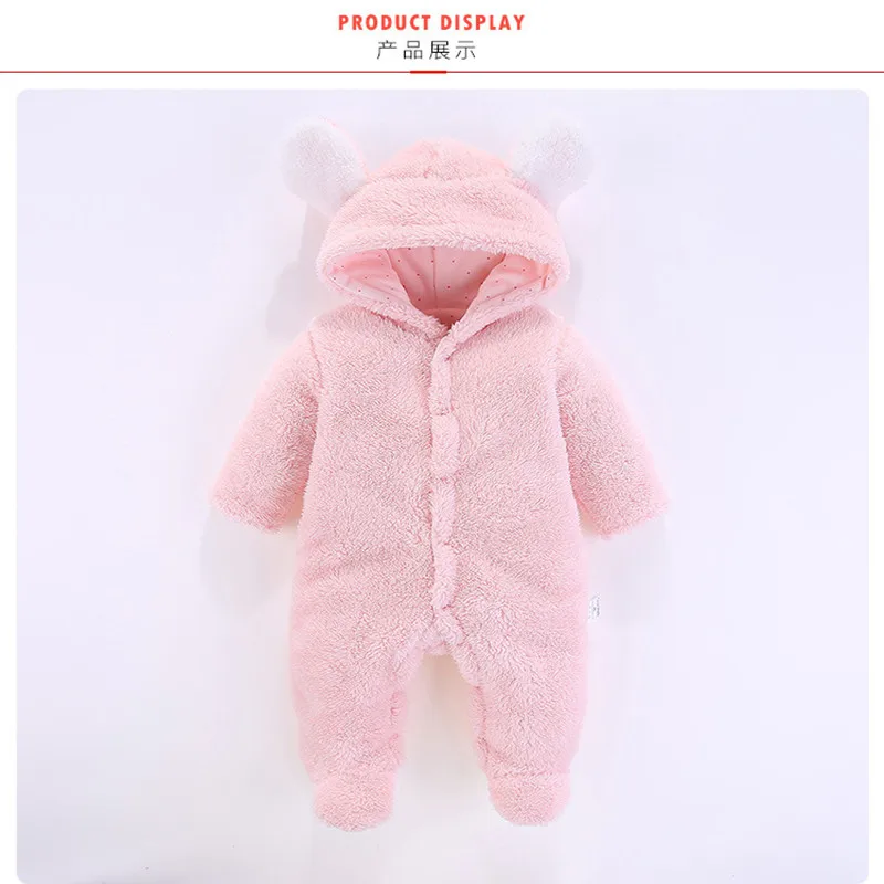 

0-12months long-Sleeved Baby Infant cartoon footies for boys girls jumpsuits Clothing newborn clothes Cotton plus velvet