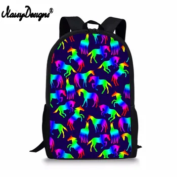 

Child Fantastic Unicorn Horse Print School Bags For Teenange Boys Girls School Book Bags Teenangers Mochila Custom Drop Shipping