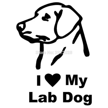 

10 x New Design Funny I Love My Lab Dog Car Creative Decorative Auto Decal Cartoon Car Reflective Car Body Decal Pattern Vinyl