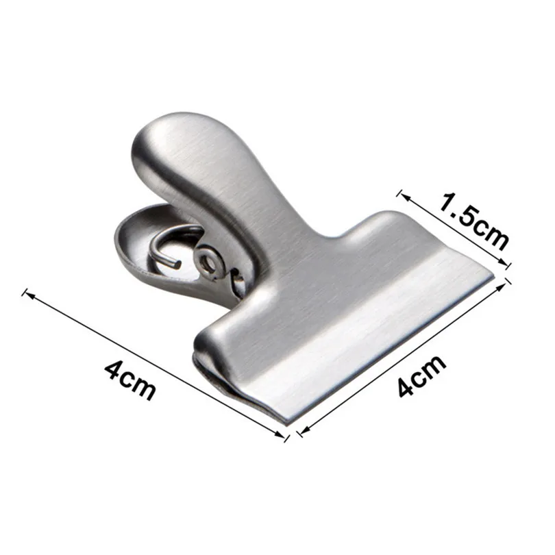Food Storage Bag Clips Stainless Steel Chip Bag Clips 234 inch width Durable Food Clip Kitchen Storage 2019 new #3f25 (13)