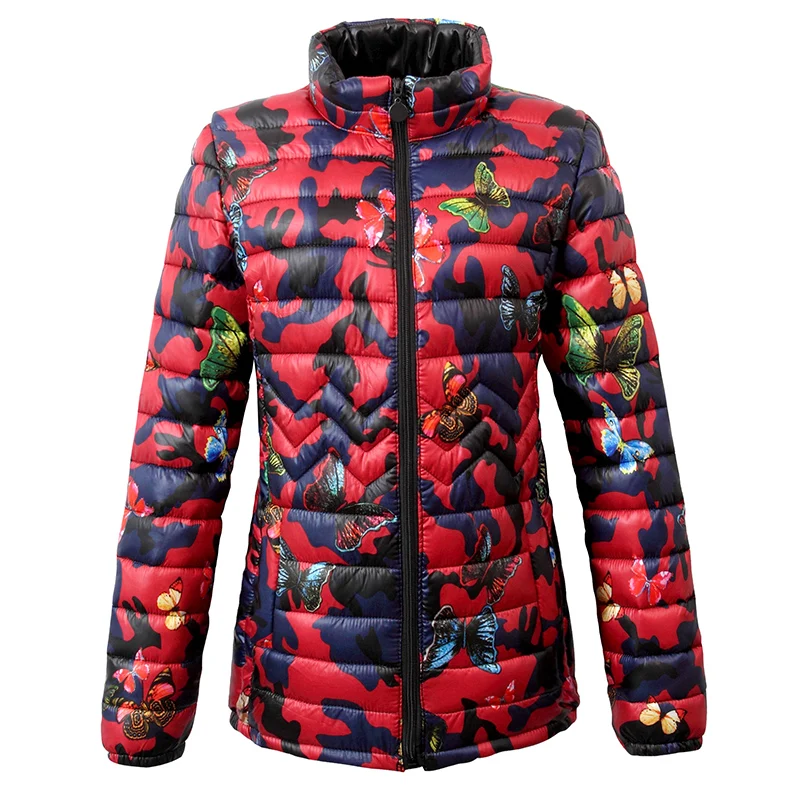 Fashion Print Winter Jacket Womens Down Jacket Plus Size 2019 New Collection Padded Down Parka Female Jacket Winter Woman Coat