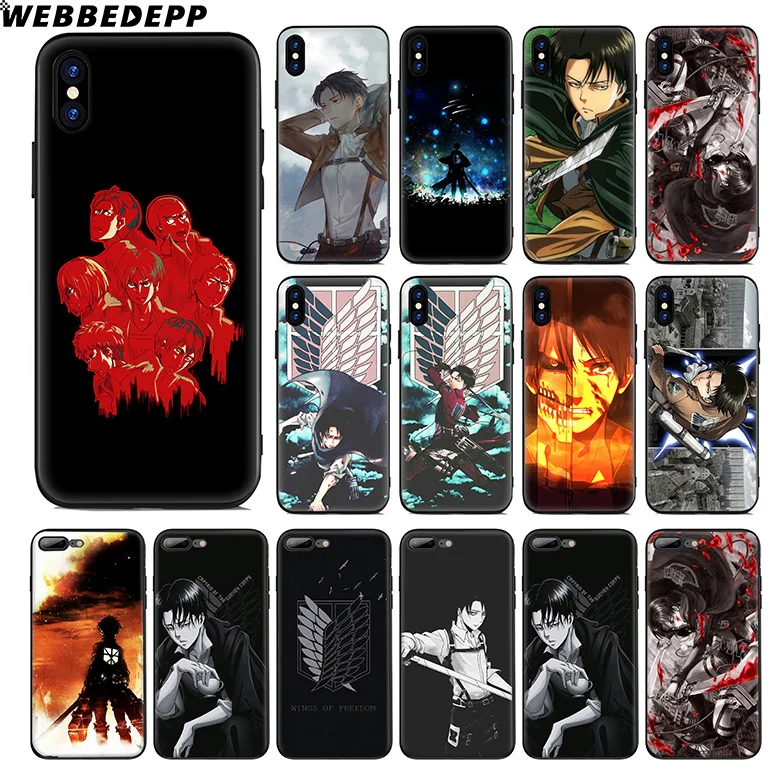 WEBBEDEPP Атака Титанов мягкий силиконовый чехол для Apple iPhone 11 Pro Xr Xs Max X или 10 8 7 6 6S Plus 5
