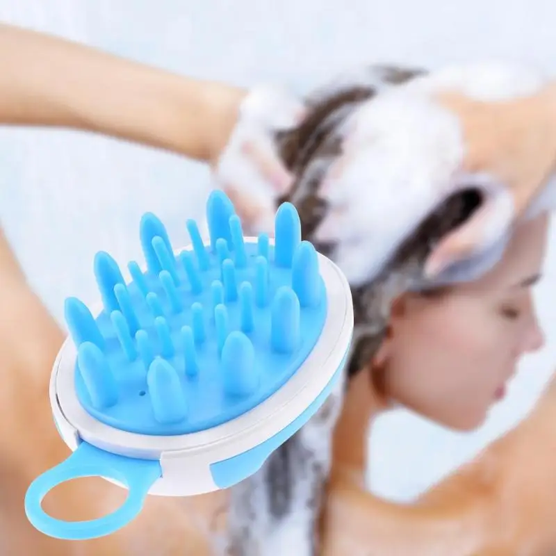 1 шт. удобный шампунь с силиконом щетка для массажа головы расческа для мытья волос для тела ванна спа для похудения Массажная щетка для