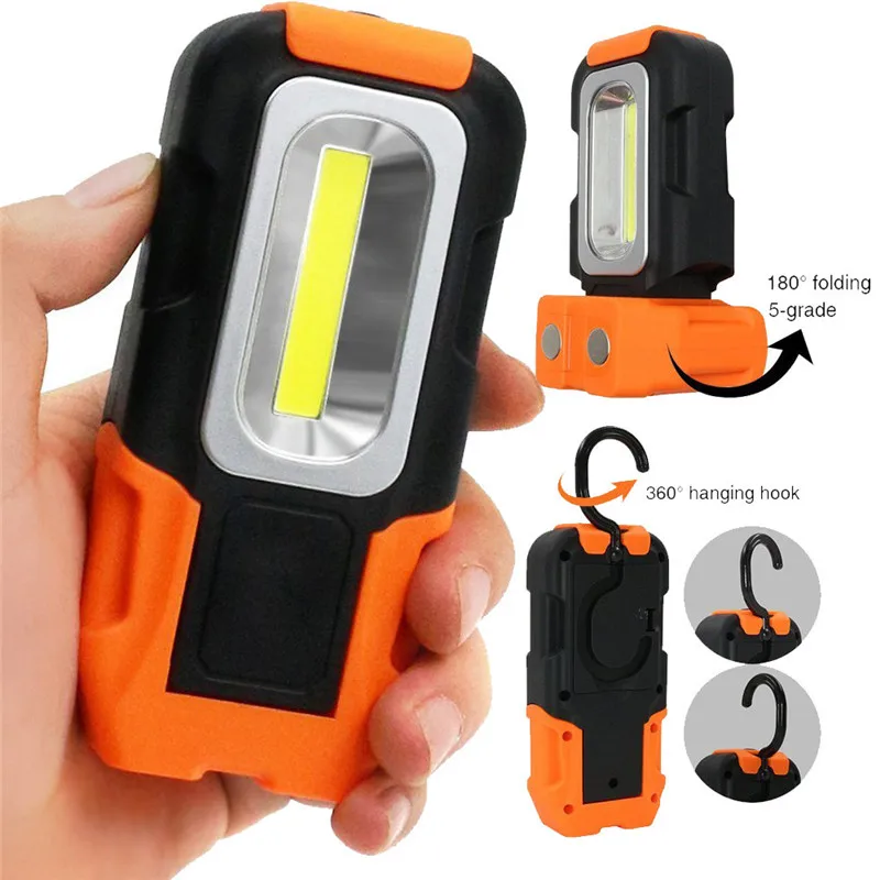 LED Work Light 200 Lumens Multi-use COB Flashlight Magnetic Base Hanging Hook LED Work Light 200 Lumens Multi-use COB Flashlight Magnetic Base Hanging Hook