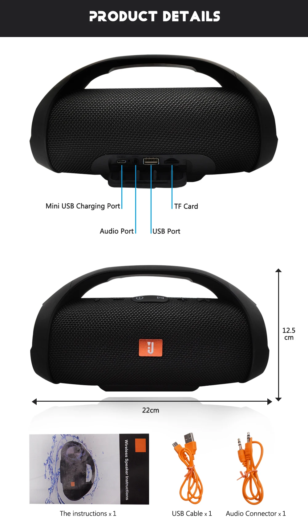 Makescc IPX7 Портативный Водонепроницаемый Открытый HIFI Колонка беспроводной Bluetooth динамик сабвуфер, адаптер-звукосниматель поддержка fm-радио TF Mp3