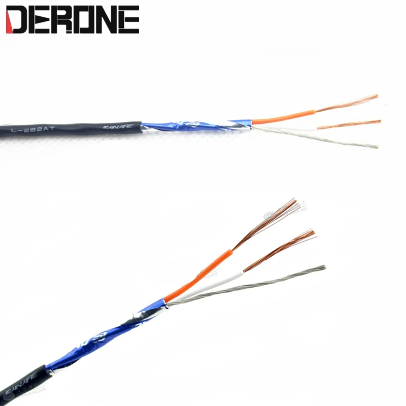 1 meter Balance line audio cable 2 core shielded cable, headphone cable