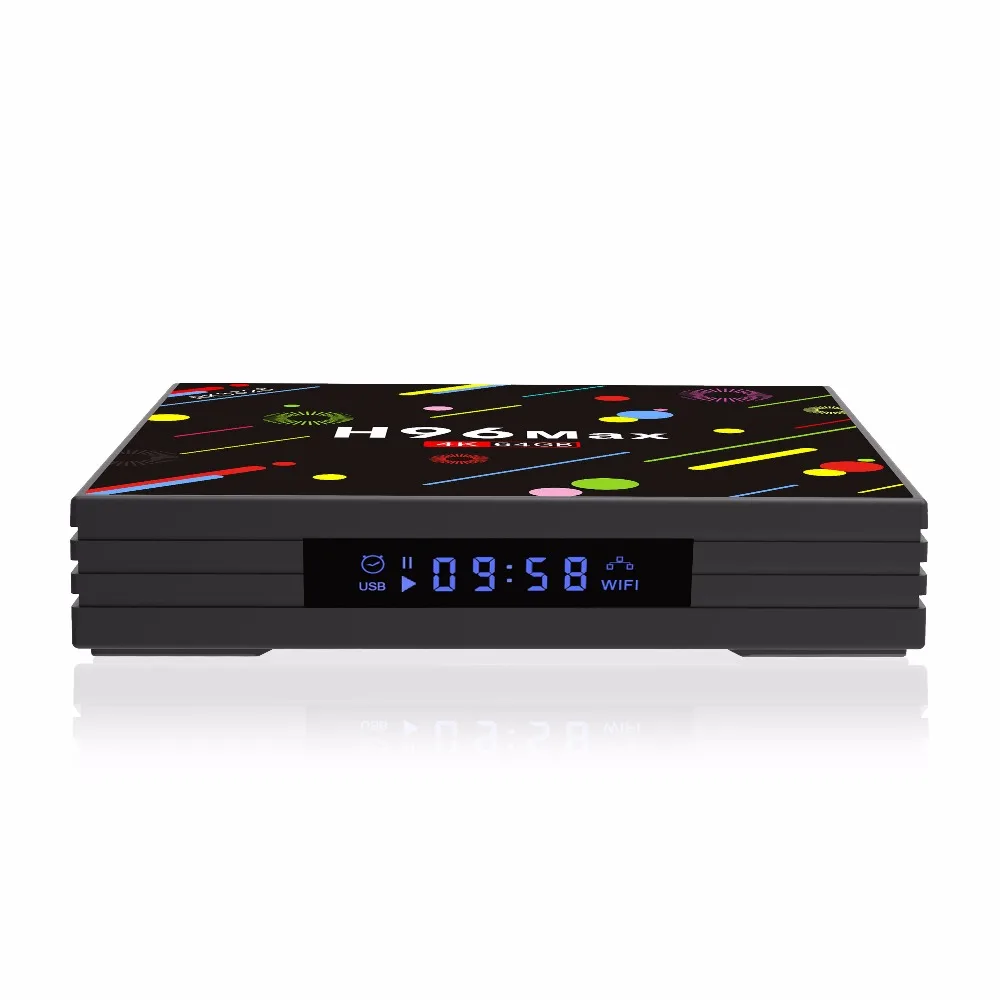 H96 MAX Android 7 1 caja de TV inteligente 4 Гб ОЗУ 32 ГБ/64 ПЗУ Rockchip RK3328 H.265 K opcional 2 4G/5 ГГц