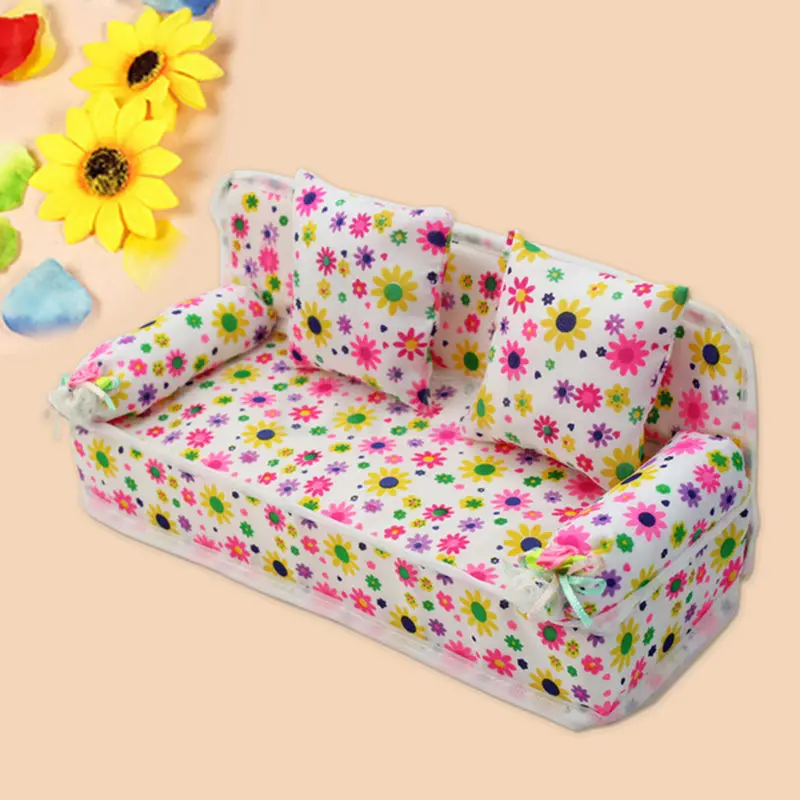 

Beauty Mini Furniture Flower Couch For Dolls House Accessories