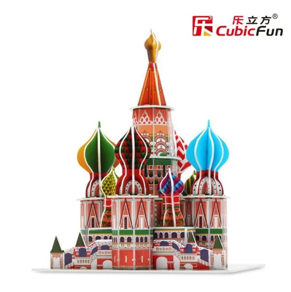 BASIL'S CATHEDRAL RED SQUARE 3D Puzzle 4 SHEETS Education LARGE DANBURY MINT ST 