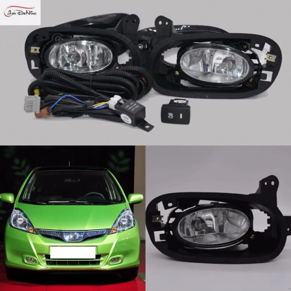 Автомобильные противотуманные фары JanDeNing для Honda JAZZ /FIT Hatchback 2011 ~ 2012 прозрачные