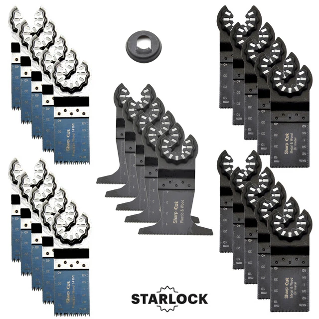 

30% Off 26pcs Starlock Oscillating Multi Tool Saw Blades Renovation Plunge Saw Machine Multimaster Power Tools wood Saw blades
